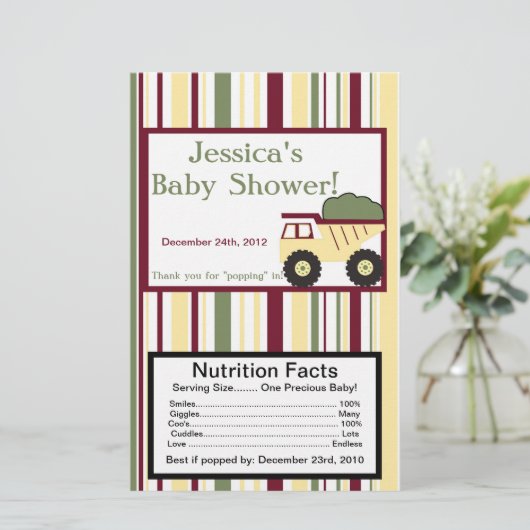 Construction Zone Microwave Popcorn Wrapper (Standing Front)