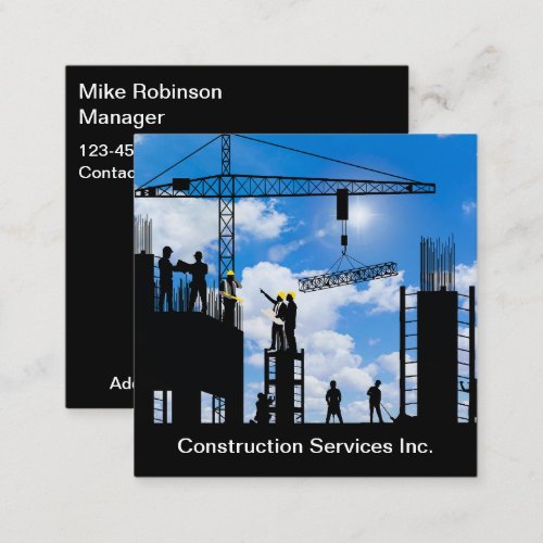 Construction Zone Services Business Card
