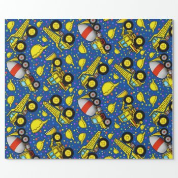 Construction Zone Wrapping Paper by Shenanigins at Zazzle