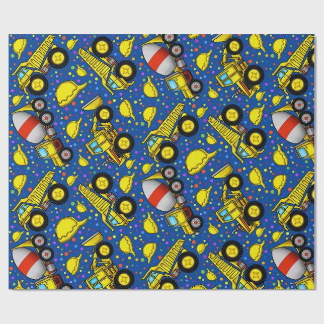 Construction Zone Wrapping Paper (Flat)