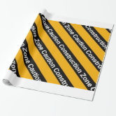 Happy Builder On Construction Site. Graphic Design Wrapping Paper