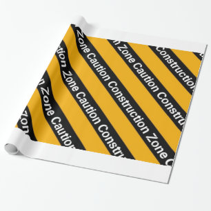Construction Zone Wrapping Paper
