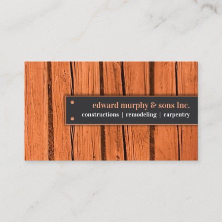 Constructions Carpentry Business Card