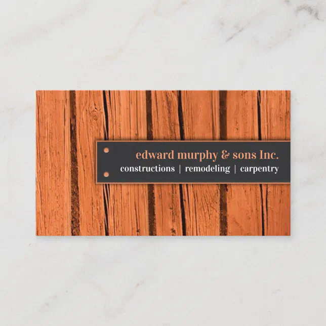 Constructions Carpentry Business Card Zazzle