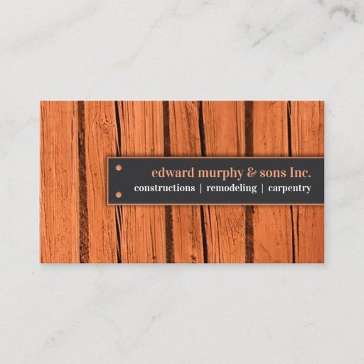 Customizable Constructions/Carpentry Business Card