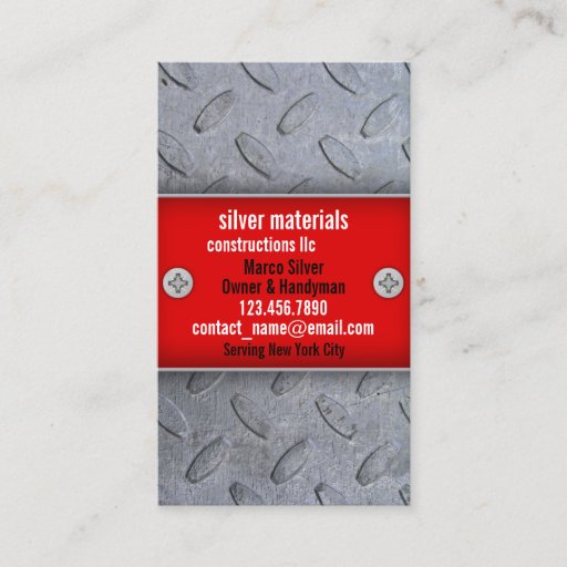 Customizable Construction Business Card