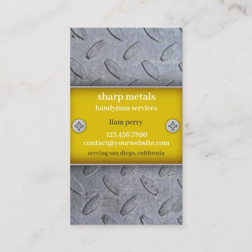 Customizable Construction Business Card