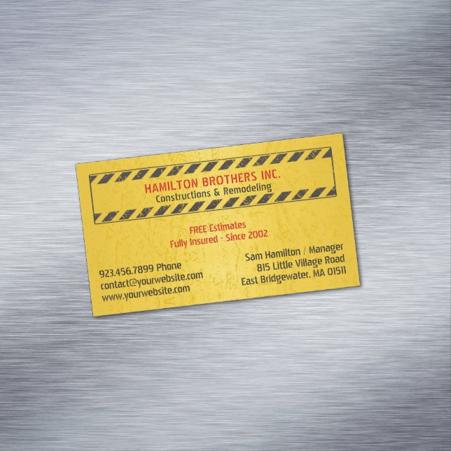 Constructions Handyman Business Card Magnet (In Situ)