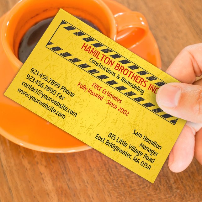 Constructions Handyman Business Card Template (Creator Uploaded)