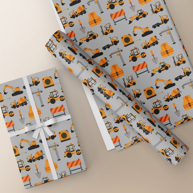 Constructions Trucks Wrapping Paper (Creator Uploaded)