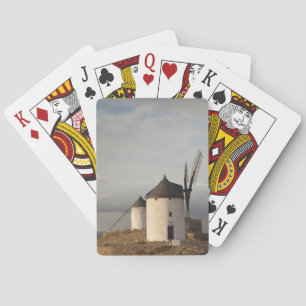 Consuegra, antique La Mancha windmills Poker Cards