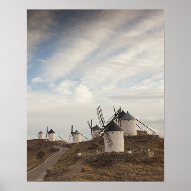 Consuegra, antique La Mancha windmills Poster (Front)