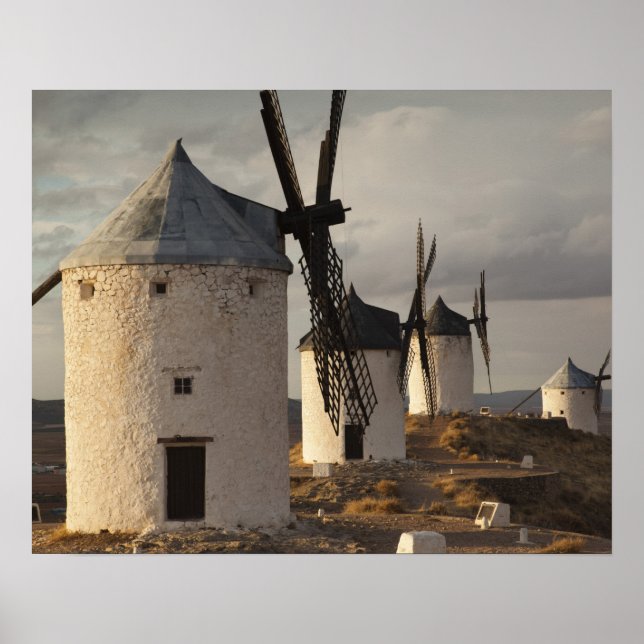 Consuegra, antique La Mancha windmills Poster (Front)