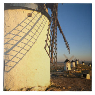 Consuegra, La Mancha, Spain, windmills and Tile
