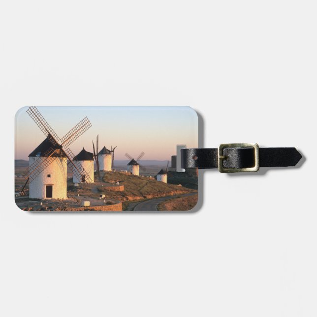Consuegra, La Mancha, Spain, windmills Luggage Tag (Front Horizontal)