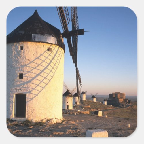 Consuegra La Mancha Spain windmills Square Sticker