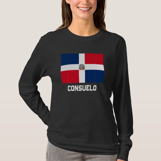 Consuelo Dominican Republic Flag Emblem Escudo Cre T-Shirt (Front)