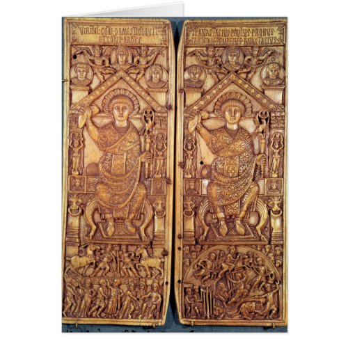 Consular diptych Anastasius  carved