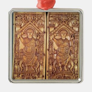 Consular diptych Anastasius  carved Metal Ornament
