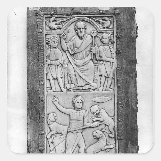 Consular diptych of Aetius, left hand panel Square Sticker (Front)