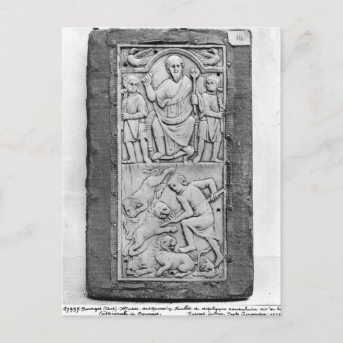 Consular diptych of Aetius right hand panel Postcard