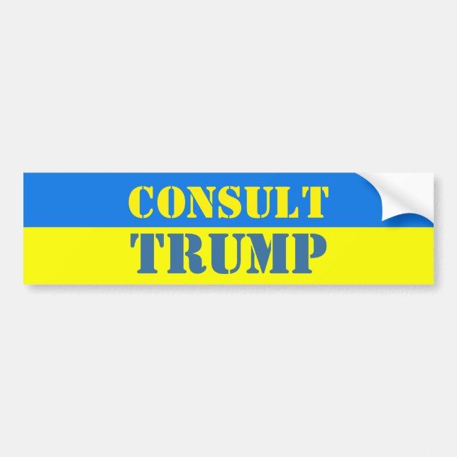 CONSULT TRUMP Ukraine Colored  Bumper Sticker (Front)