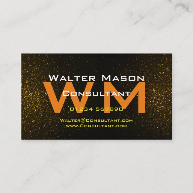 Consultant Best Fab Professional Brushed Metal Business Card (Front)