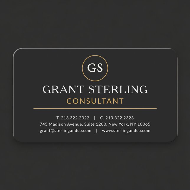 Consultant Black Gold Professional Business Card (Creator Uploaded)