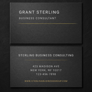 Consultant Black Professional  Business Card