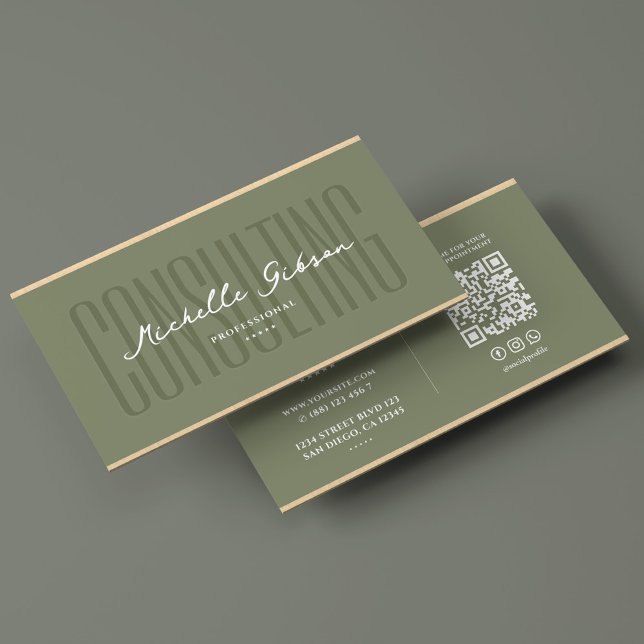 Consultant Counselor Consulting Sage Elegant  Business Card (Consultant Counselor Consulting Sage Elegant Business Card
)