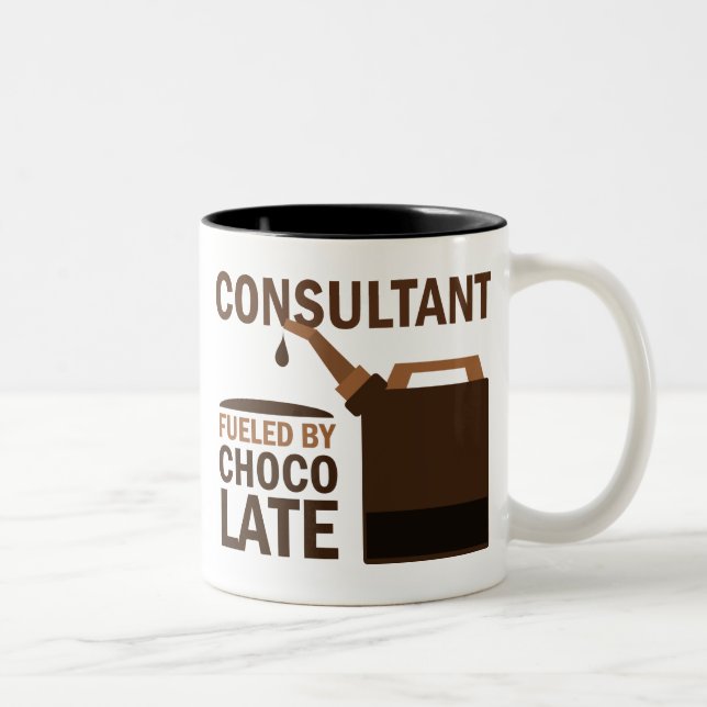 Consultant Gift (Funny) Two-Tone Coffee Mug (Right)