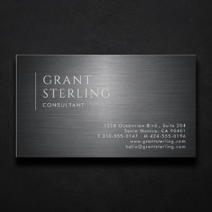 Consultant Metallic Professional Business Card
