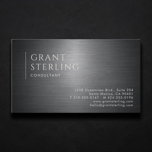 Consultant Metallic Professional Business Card (Creator Uploaded)
