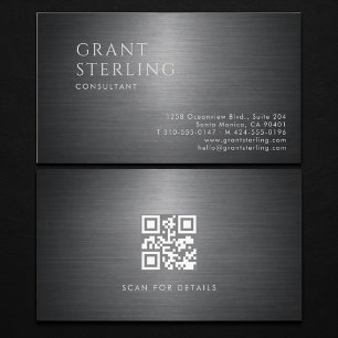 Consultant Metallic QR Code Business Card
