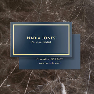 Consultant Modern Minimalist Navy Blue Foil Business Cards