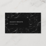Consultant Profi Modern Black Marble Business Card