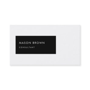 Consultant Profi Modern Black Rectangle Business Card