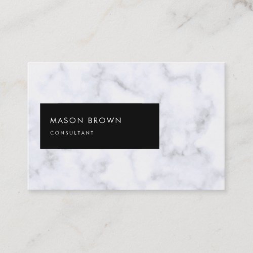 Consultant Profi Modern Elegant White Marble Business Card