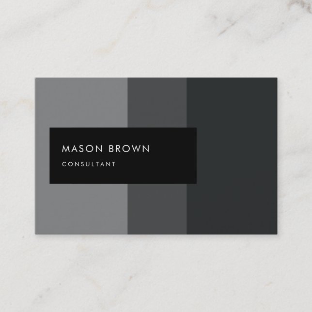 Consultant Profi Modern Gray Gradient Pattern Business Card (Front)