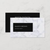 Consultant Profi Modern White Marble Business Card (Front/Back)