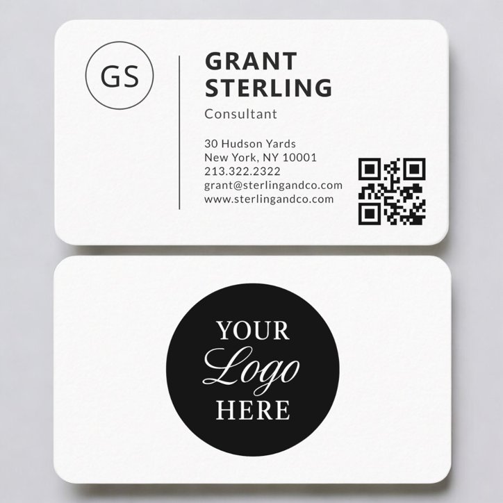 Consultant QR Code Logo Professional Business Card