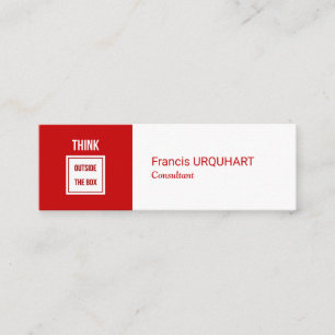 Consultant Red White Modern Professional Mini Business Card
