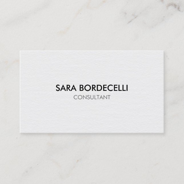 Consultant Simple Minimal Business Card (Front)
