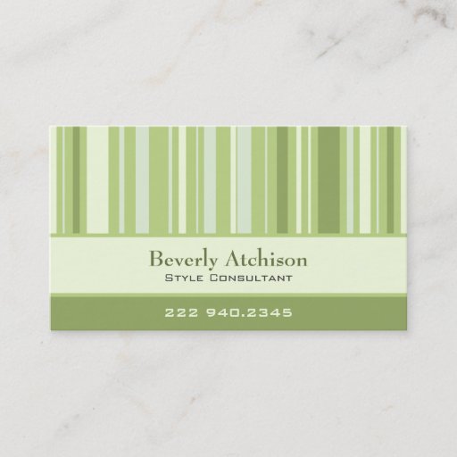Customizable Consultant Stripes Business Card