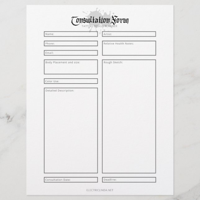Consultation Form (Front)