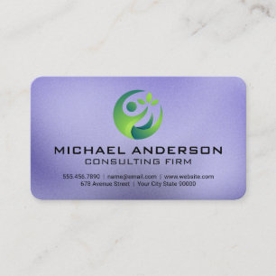 Consulting Corp Logo Green Business Card