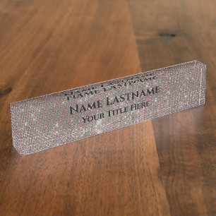 Consulting Layer Rose Event Planner Brown Desk Name Plate