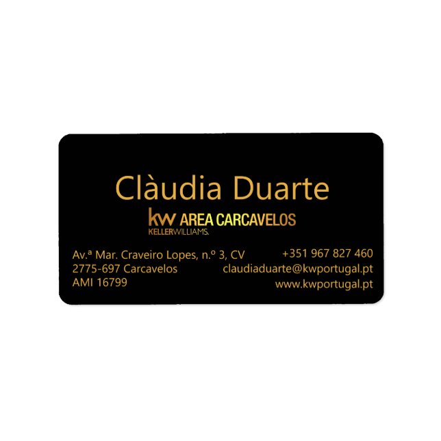 Consulting Logo God Black Minimal RSVP Label (Front)