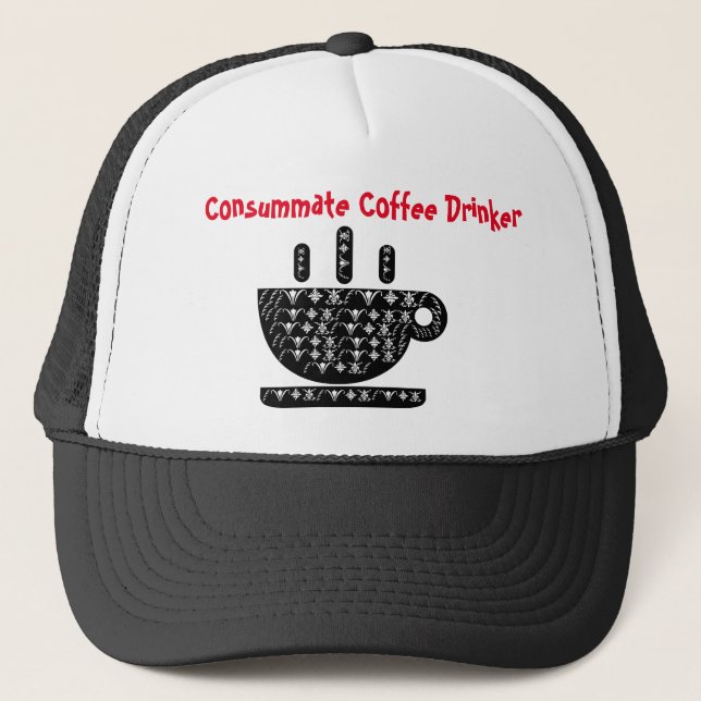 Consummate Coffee Drinker Trucker Hat (Front)