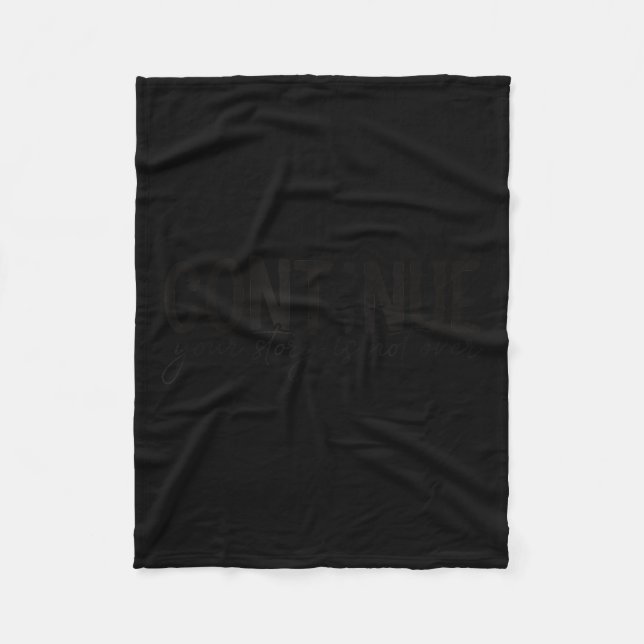 Cont;nue Semicolon Mental Health Awareness Insrati Fleece Blanket (Front)